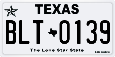 TX license plate BLT0139