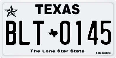 TX license plate BLT0145