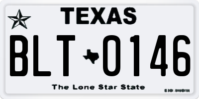 TX license plate BLT0146