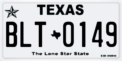 TX license plate BLT0149