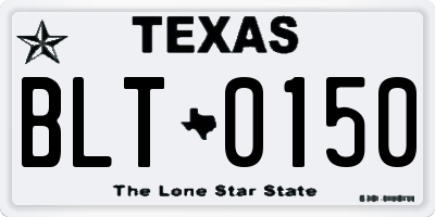 TX license plate BLT0150