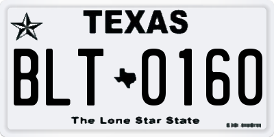 TX license plate BLT0160