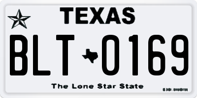 TX license plate BLT0169