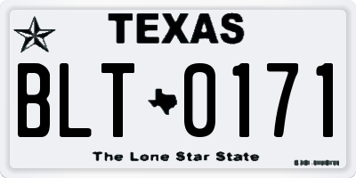 TX license plate BLT0171