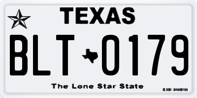 TX license plate BLT0179
