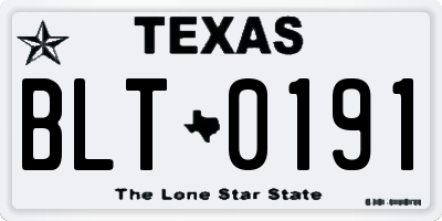 TX license plate BLT0191