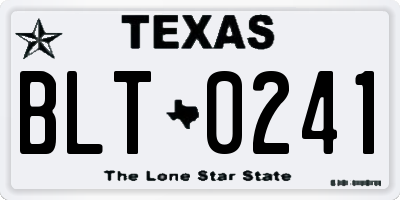TX license plate BLT0241