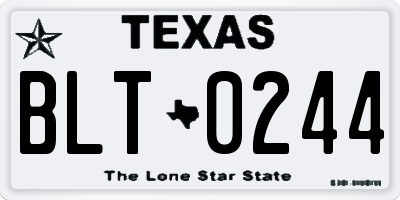 TX license plate BLT0244