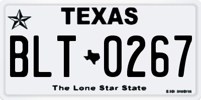 TX license plate BLT0267