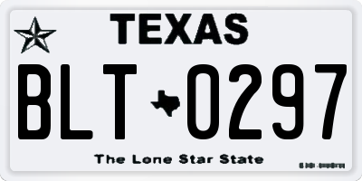 TX license plate BLT0297