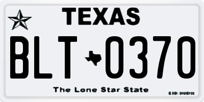 TX license plate BLT0370