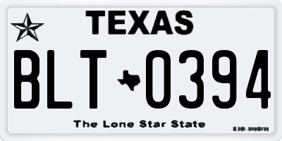 TX license plate BLT0394