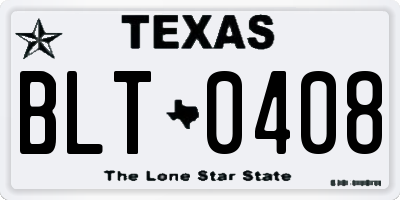 TX license plate BLT0408
