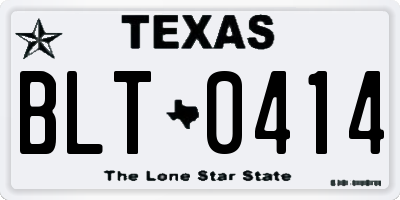 TX license plate BLT0414