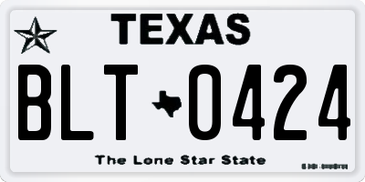 TX license plate BLT0424