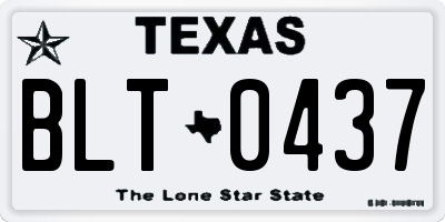 TX license plate BLT0437