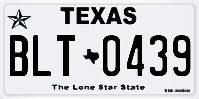 TX license plate BLT0439