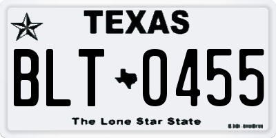 TX license plate BLT0455