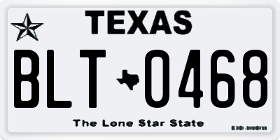TX license plate BLT0468