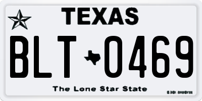 TX license plate BLT0469