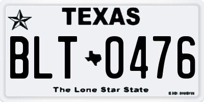 TX license plate BLT0476