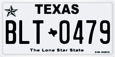 TX license plate BLT0479