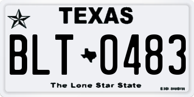 TX license plate BLT0483