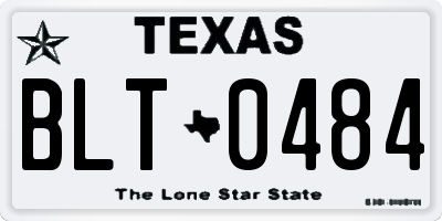 TX license plate BLT0484