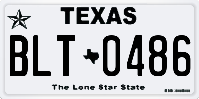 TX license plate BLT0486