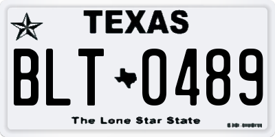 TX license plate BLT0489