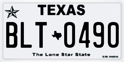 TX license plate BLT0490