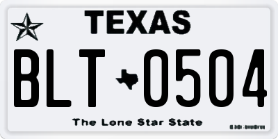 TX license plate BLT0504