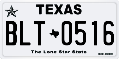 TX license plate BLT0516
