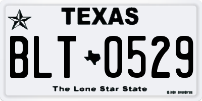 TX license plate BLT0529