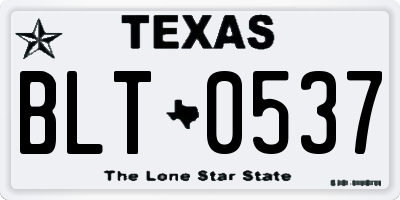 TX license plate BLT0537