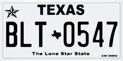 TX license plate BLT0547