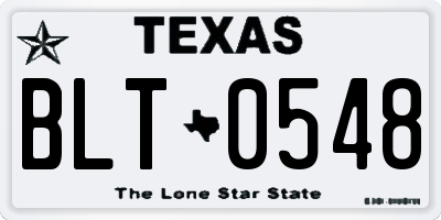 TX license plate BLT0548