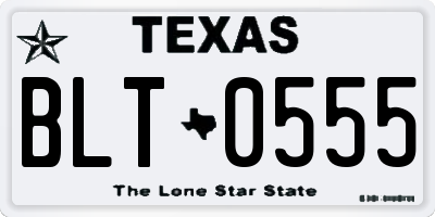 TX license plate BLT0555