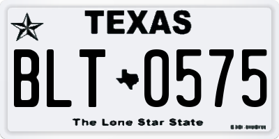 TX license plate BLT0575