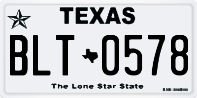 TX license plate BLT0578