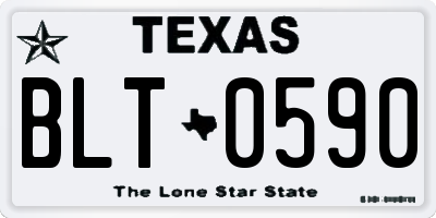 TX license plate BLT0590