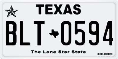 TX license plate BLT0594