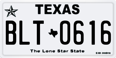 TX license plate BLT0616