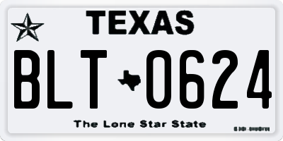 TX license plate BLT0624