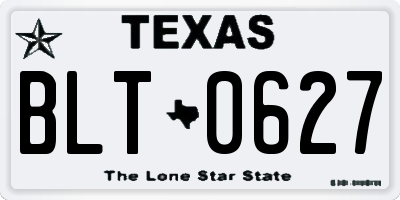 TX license plate BLT0627