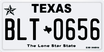 TX license plate BLT0656