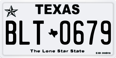 TX license plate BLT0679