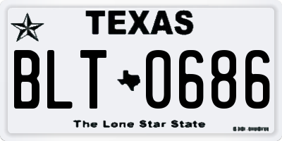TX license plate BLT0686
