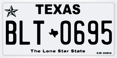 TX license plate BLT0695