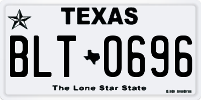 TX license plate BLT0696
